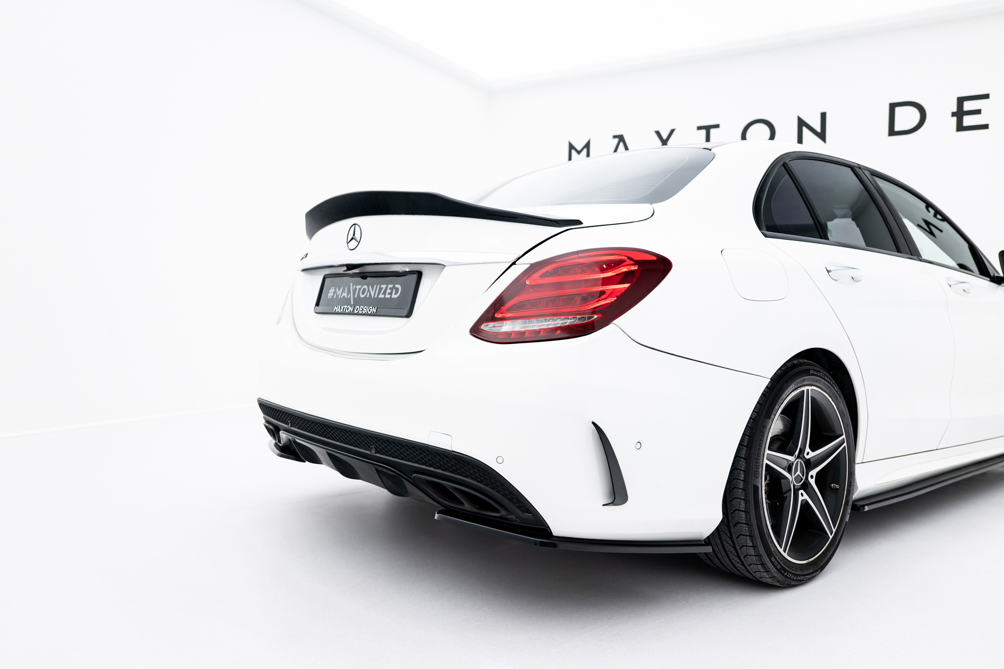 REAR SIDE SPLITTERS SUITABLE FOR MERCEDES-BENZ C AMG-LINE / C43 AMG SEDAN W205 – MAXTON DESIGN - 2