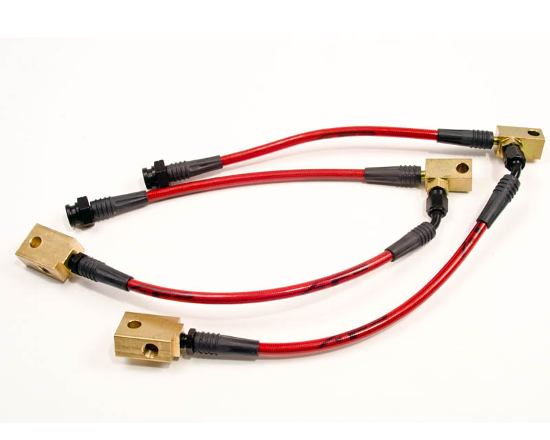 AGENCY POWER FRONT STEEL BRAIDED BRAKE LINES NISSAN R35 GT-R 09-16 - 2