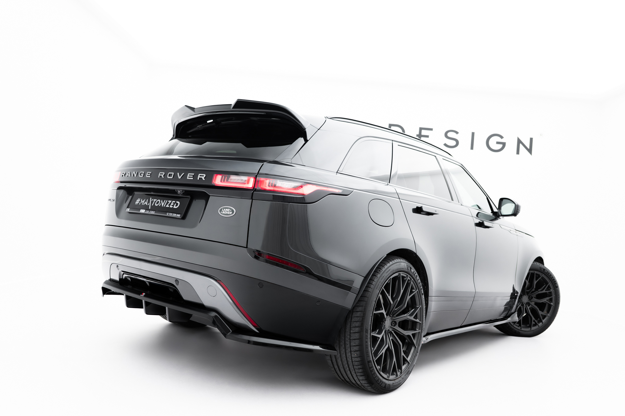 REAR SPLITTER (WITH VERTICAL BARS) V.2 SUITABLE FOR LAND ROVER RANGE ROVER VELAR R-DYNAMIC MK1 – MAXTON DESIGN - 6