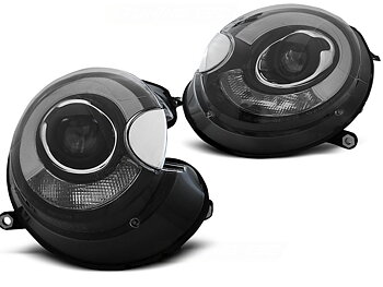STRÅLKASTARE TUBE LIGHT SVART TILL BMW MINI (COOPER) 2006-2014