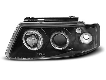 STRÅLKASTARE VW PASSAT B5 3B 11.96-08.00 ANGEL EYES SVARTA