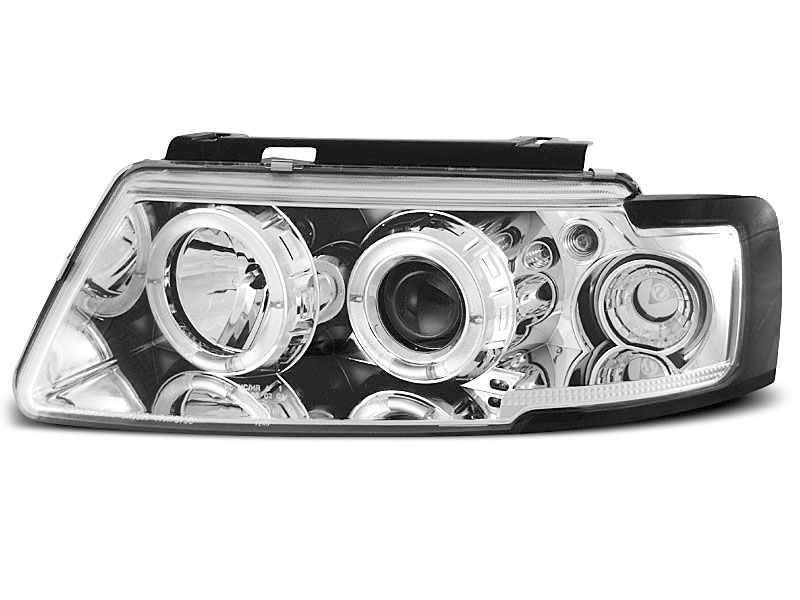 HEADLIGHTS VW PASSAT B5 3B 11.96-08.00 ANGEL EYES CHROME