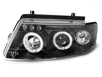 STRÅLKASTARE VW PASSAT B5 3B 11.96-08.00 ANGEL EYES SVARTA