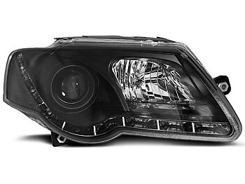 STRÅLKASTARE VW PASSAT B6 3C 03.05-10 DAYLIGHT SVARTA