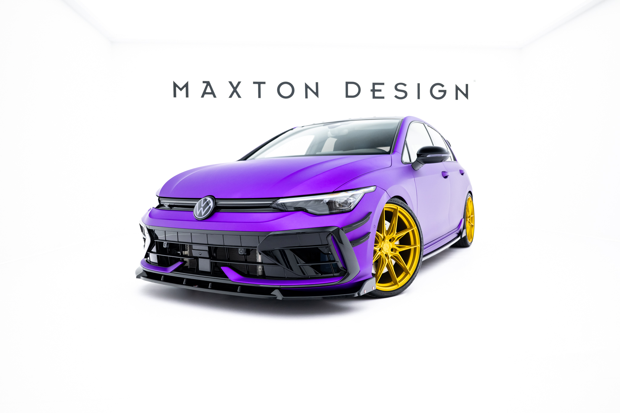 FRONT SPLITTER V.3 + FLAPS SUITABLE FOR VOLKSWAGEN GOLF R HATCHBACK / VARIANT MK8 FACELIFT – MAXTON DESIGN - 5
