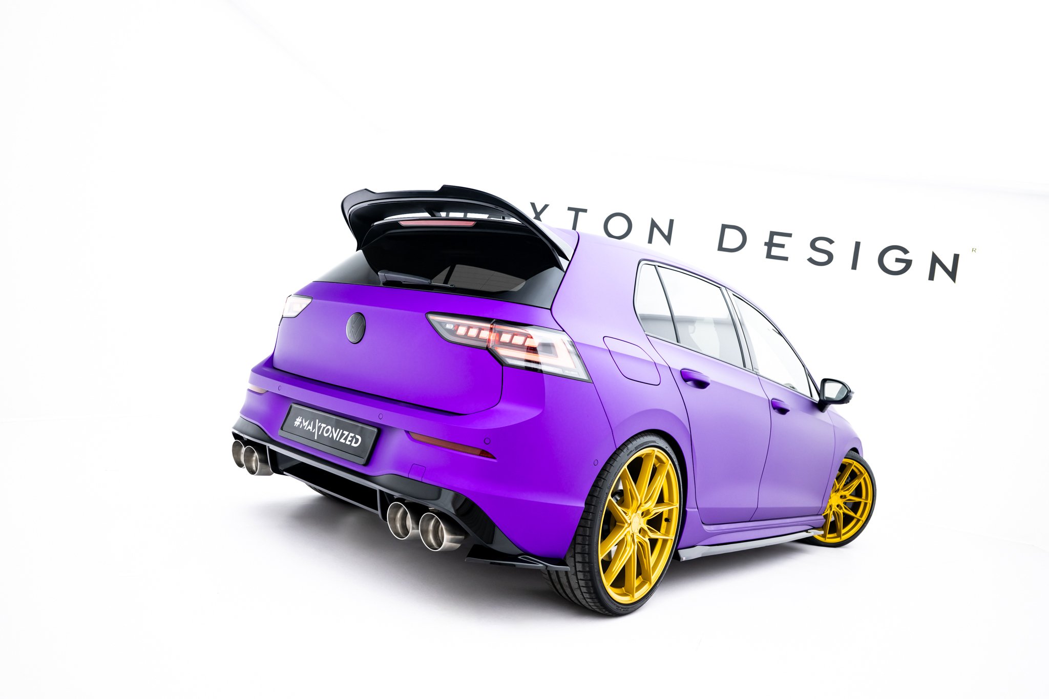 REAR SIDE SPLITTERS V.8 SUITABLE FOR VOLKSWAGEN GOLF R HATCHBACK MK8 / MK8 FACELIFT – MAXTON DESIGN - 3