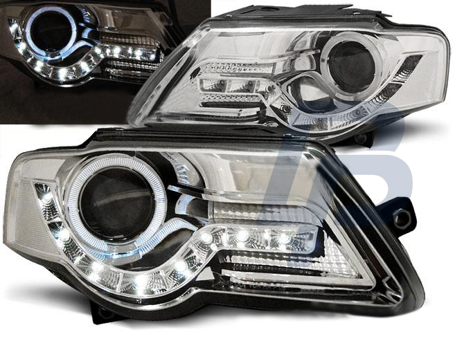 HEADLIGHTS VW PASSAT B6 3C 03.05-10 DAYLIGHT CHROME - 2