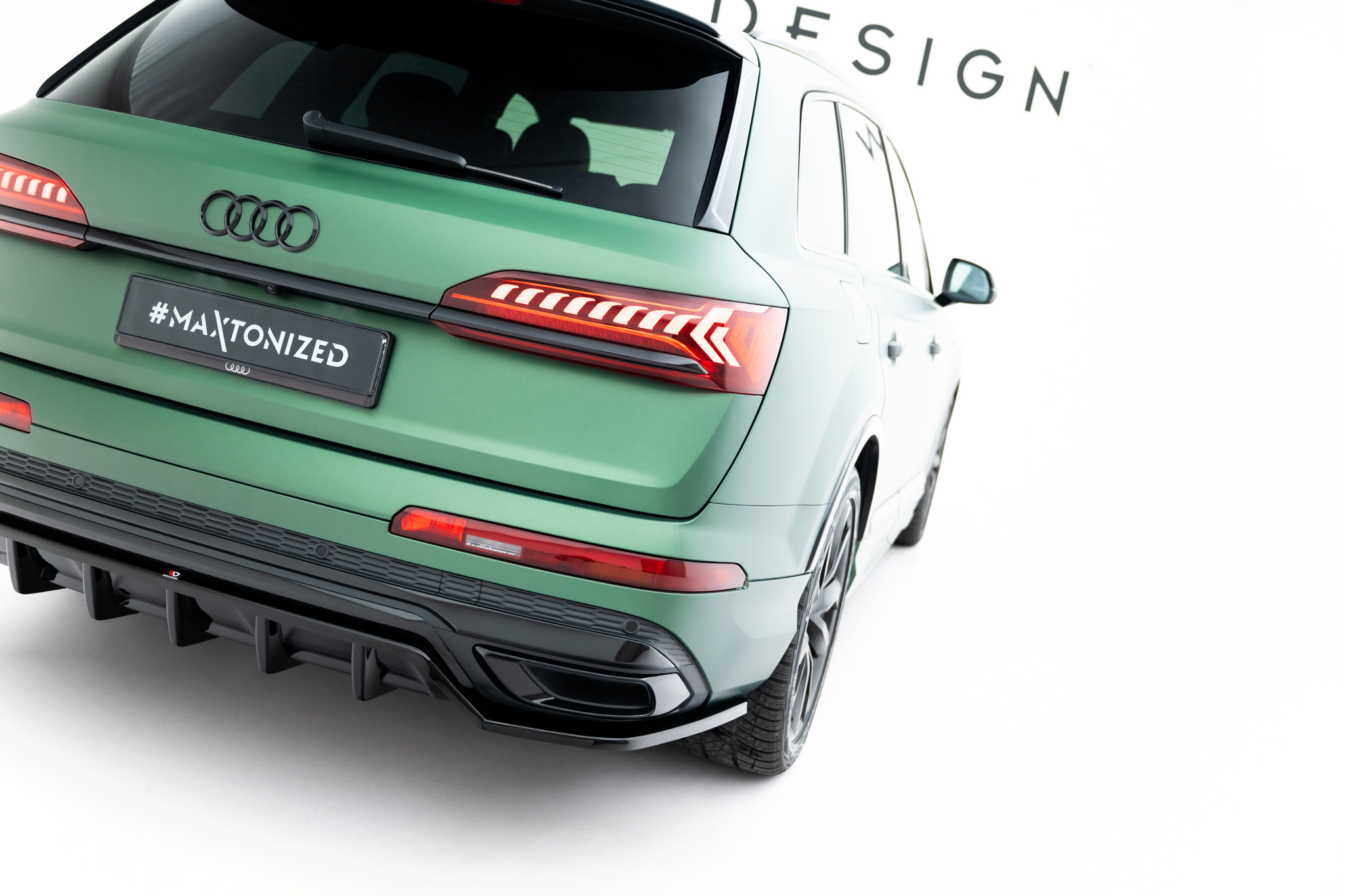 REAR SPLITTER (WITH VERTICAL BARS) SUITABLE FOR AUDI Q7 S-LINE MK2 FACELIFT – MAXTON DESIGN - 6