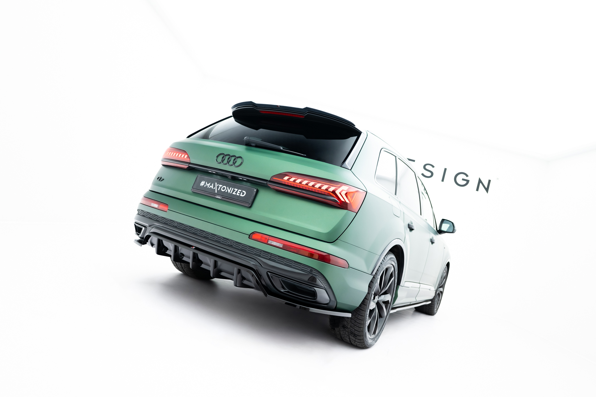 REAR SPLITTER (WITH VERTICAL BARS) SUITABLE FOR AUDI Q7 S-LINE MK2 FACELIFT – MAXTON DESIGN - 8