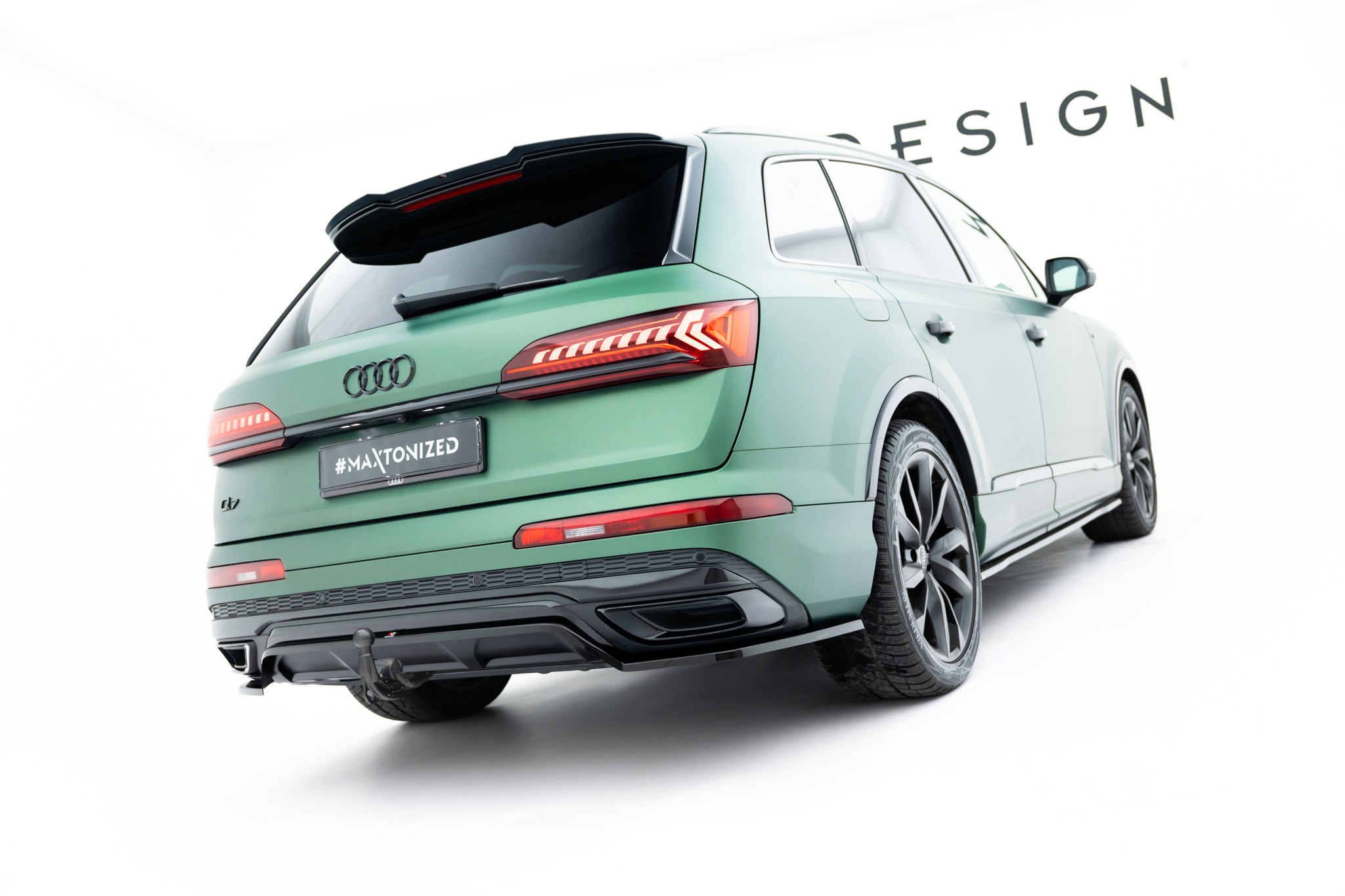 REAR SPLITTER (WITH VERTICAL BARS) SUITABLE FOR AUDI Q7 S-LINE MK2 FACELIFT – MAXTON DESIGN - 3