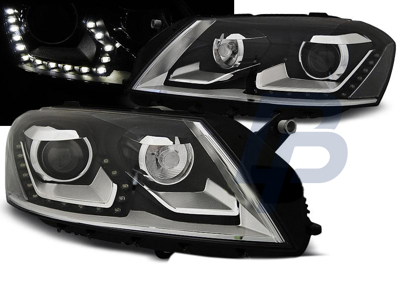HEADLIGHTS VW PASSAT B7 10.10- 10.14  DAYLIGHT BLACK - 3
