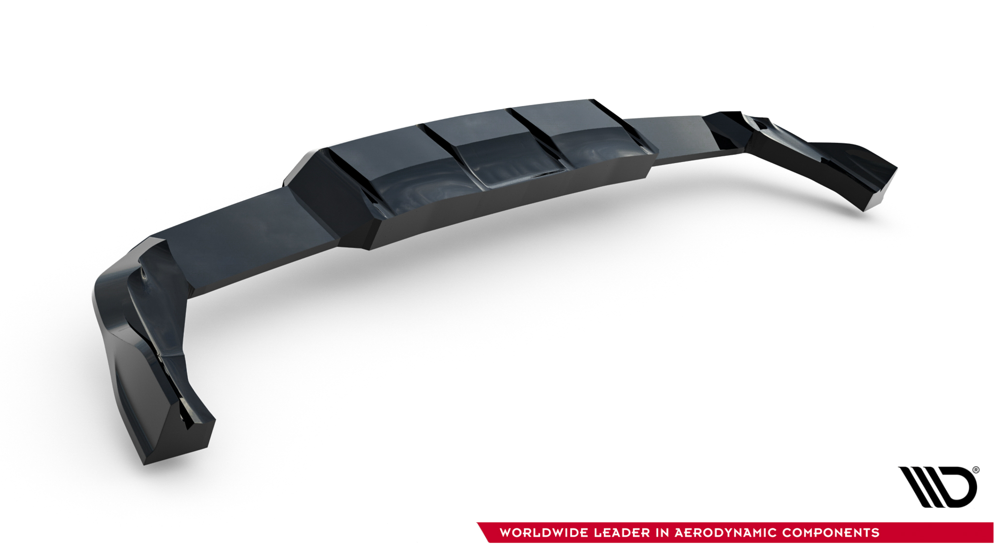 REAR SPLITTER (WITH VERTICAL BARS) V.1 SUITABLE FOR VOLKSWAGEN GOLF R HATCHBACK MK8 / MK8 FACELIFT – MAXTON DESIGN - 3