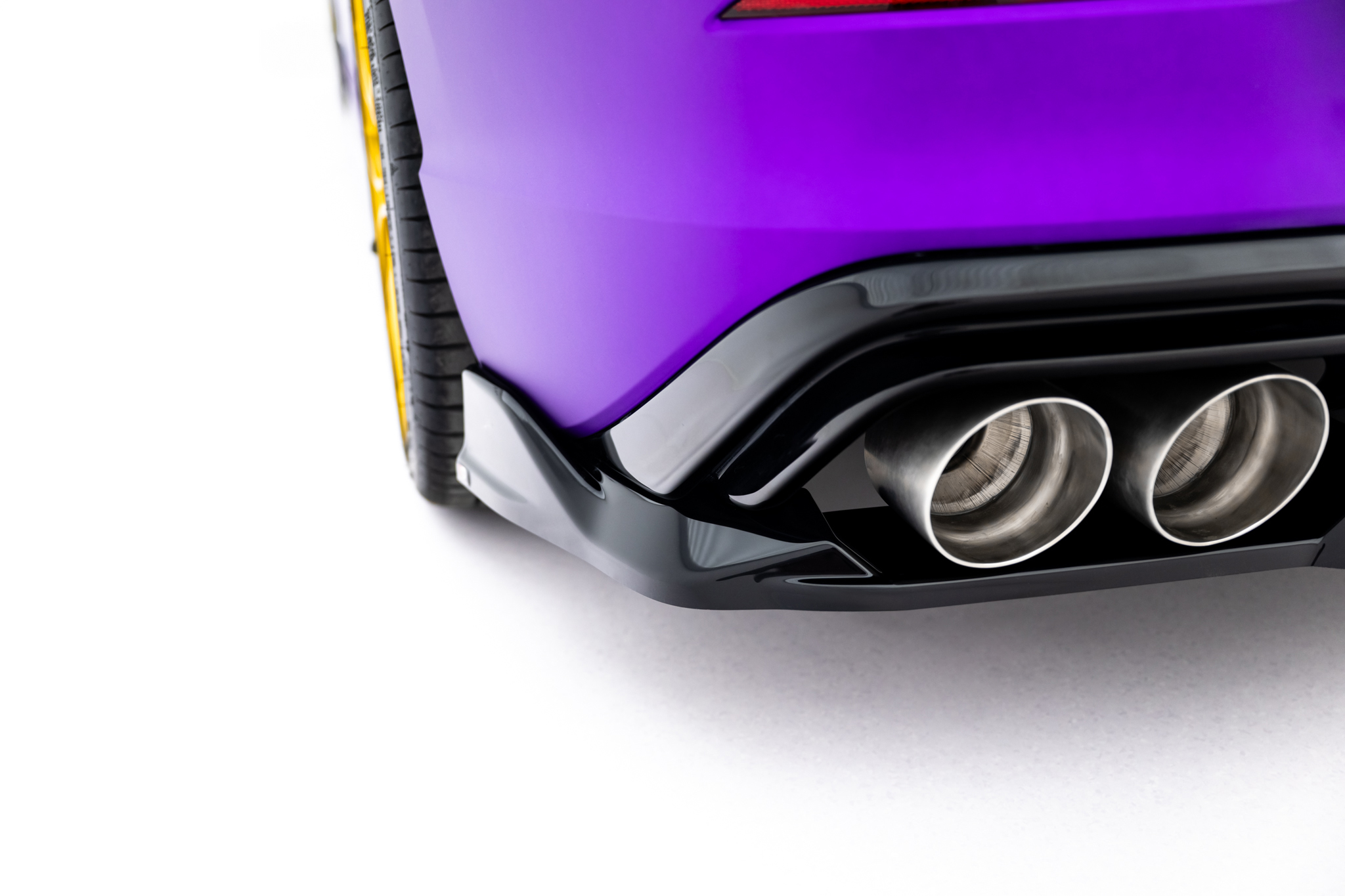 REAR SPLITTER (WITH VERTICAL BARS) V.1 SUITABLE FOR VOLKSWAGEN GOLF R HATCHBACK MK8 / MK8 FACELIFT – MAXTON DESIGN