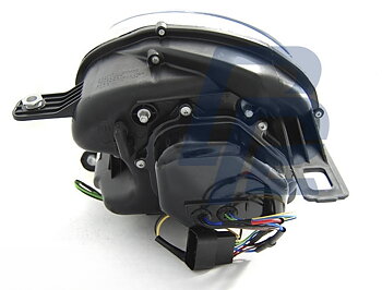 STRÅLKASTARE TUBE LIGHT SVART TILL BMW MINI (COOPER) R60 R61 COUNTRYMAN 2010-2016