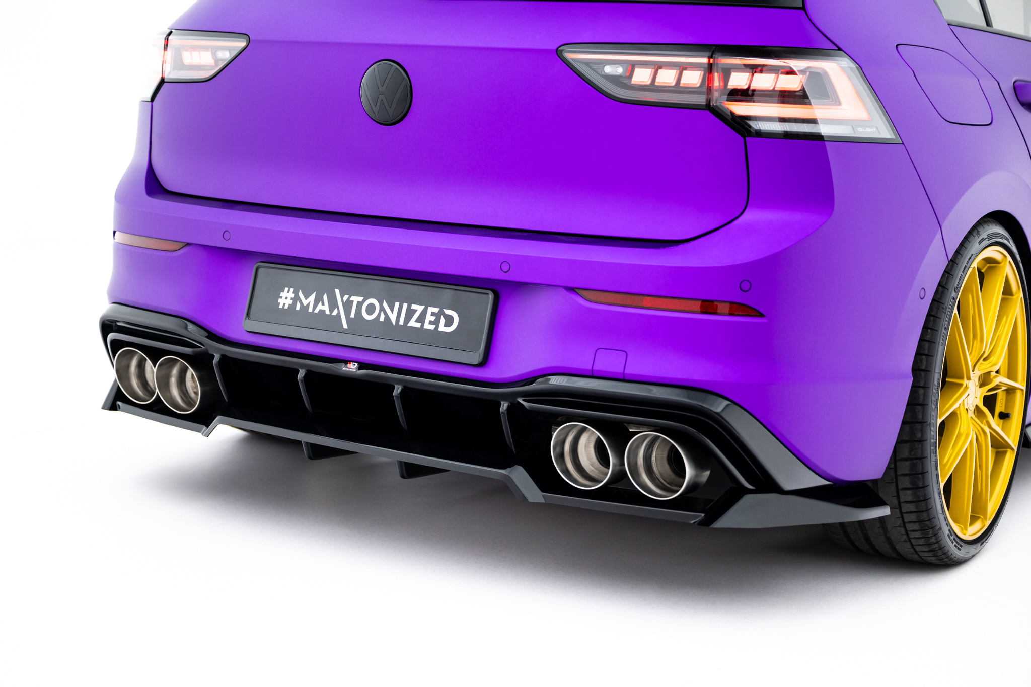 REAR SPLITTER (WITH VERTICAL BARS) V.2 SUITABLE FOR VOLKSWAGEN GOLF R HATCHBACK MK8 / MK8 FACELIFT – MAXTON DESIGN