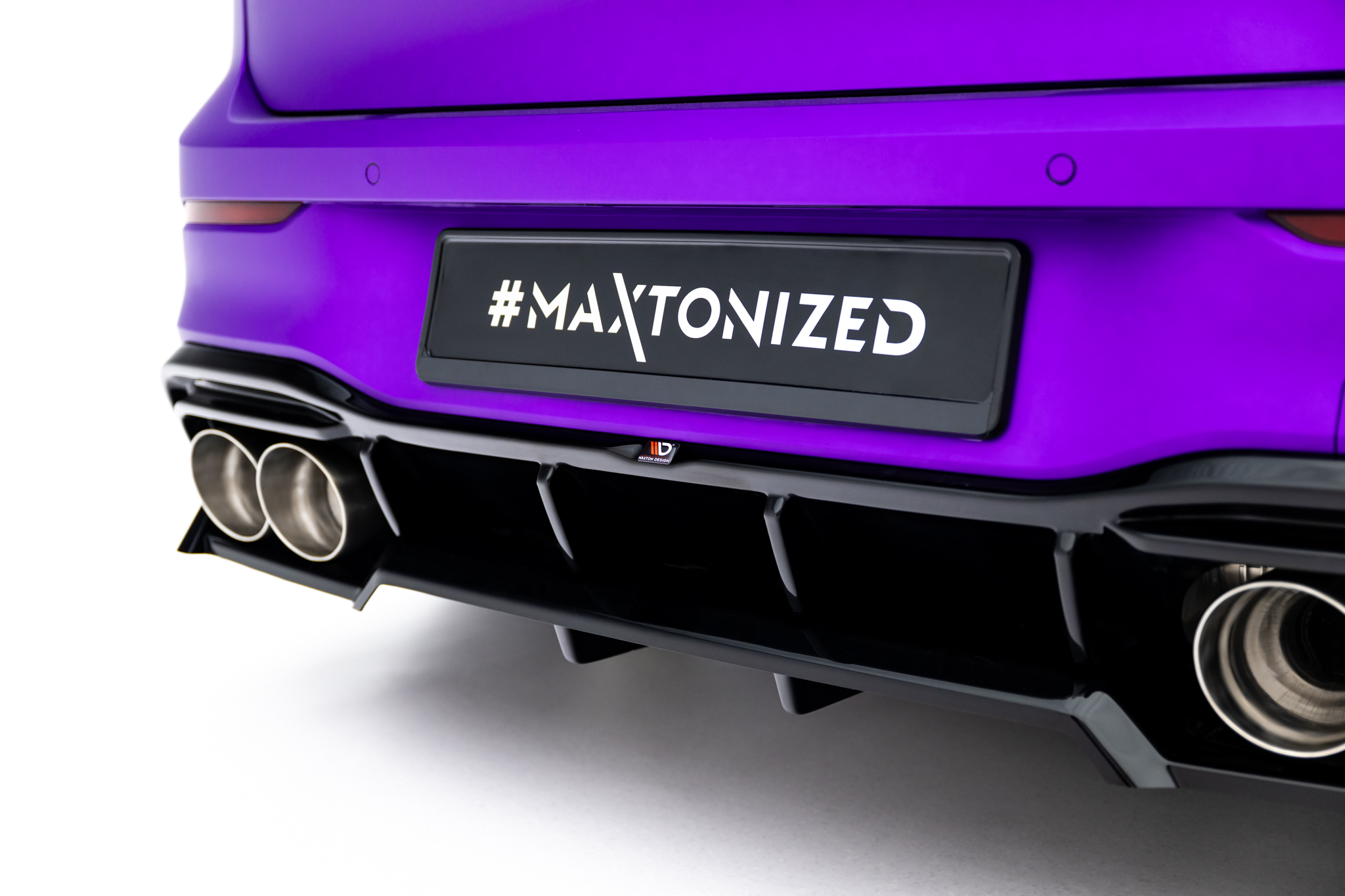 REAR SPLITTER (WITH VERTICAL BARS) V.2 SUITABLE FOR VOLKSWAGEN GOLF R HATCHBACK MK8 / MK8 FACELIFT – MAXTON DESIGN - 7