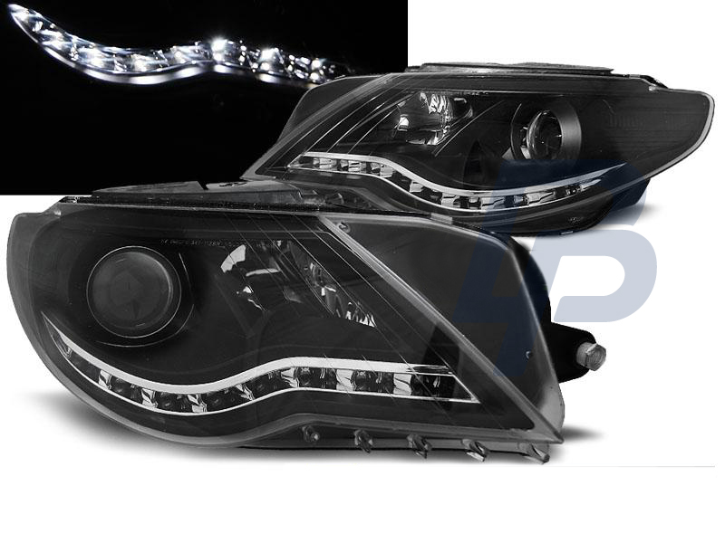 HEADLIGHTS VW PASSAT CC DAYLIGHT BLACK - 3