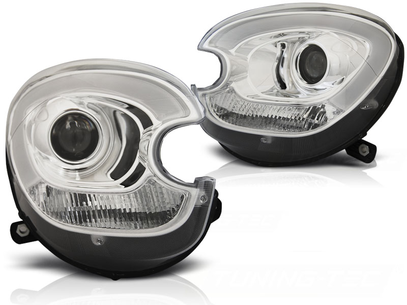 XENONSTRÅLKASTARE TUBE LIGHT KROM TILL BMW MINI (COOPER) R60 R61 COUNTRYMAN 2010-2016