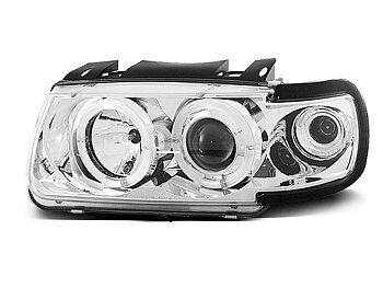STRÅLKASTARE VW POLO 6N 10.94-09.99 HATCHBACK ANGEL EYES KROMADE