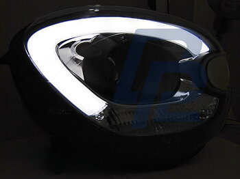 XENONSTRÅLKASTARE TUBE LIGHT SVART TILL BMW MINI (COOPER) R60 R61 COUNTRYMAN 2010-2016