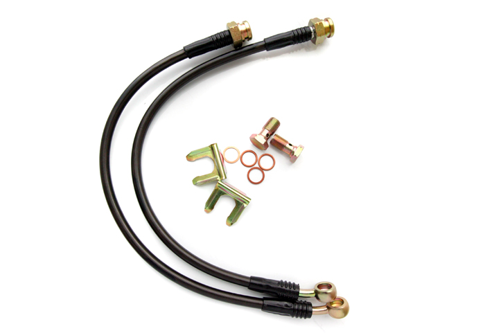 AGENCY POWER FRONT STEEL BRAIDED BRAKE LINES CHEVROLET C6 CORVETTE 05-13 - 2