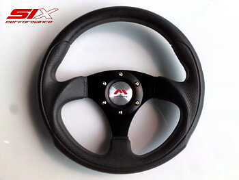 SIX MOTORA STEERING WHEEL SENDAI FULL BLACK 29CM