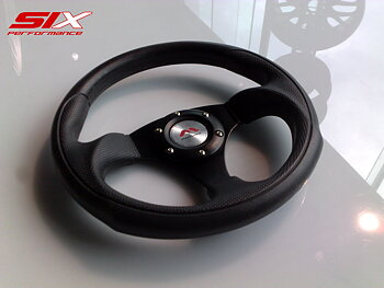 SIX MOTORA STEERING WHEEL SENDAI FULL BLACK 29CM