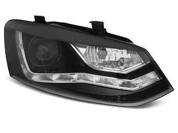 HEADLIGHTS VW POLO 6R 09-03.14 DAYLIGHT BLACK