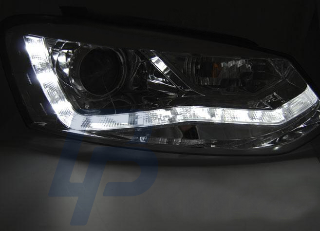 HEADLIGHTS LAMPY PRZEDNIE VW POLO 6R 09-03.14 DAYLIGHT CHROME - 3