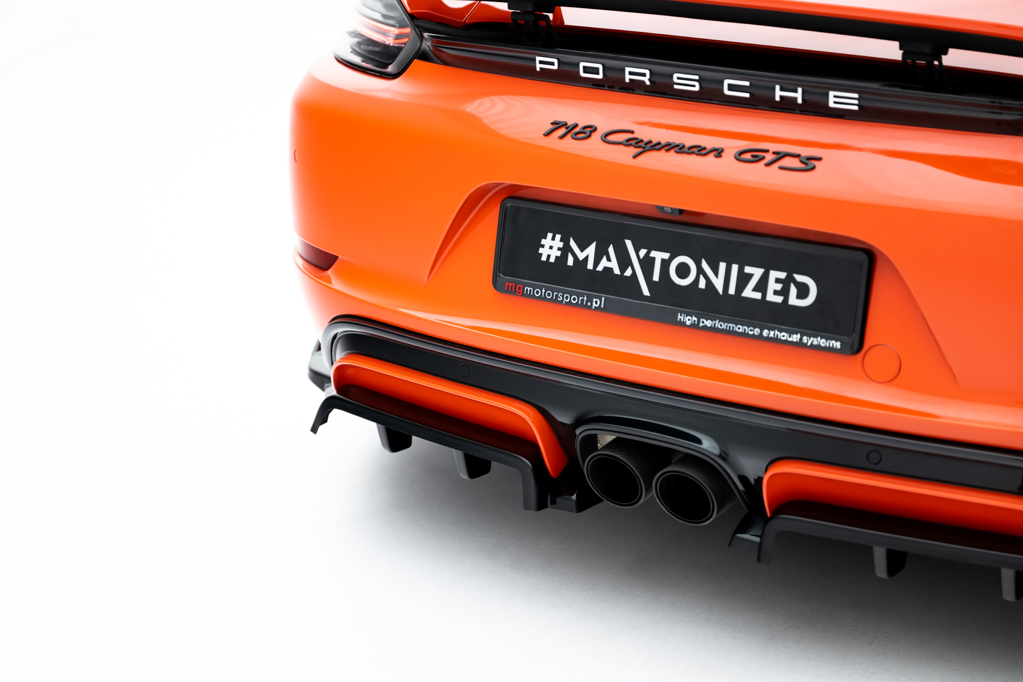 REAR SPLITTER (WITH VERTICAL BARS) SUITABLE FOR PORSCHE 718 CAYMAN GTS 982C – MAXTON DESIGN - 6