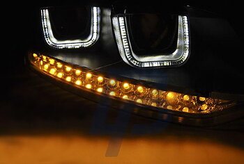 HEADLIGHTS VW POLO 6R 09-03.14 U-TYPE LED BLACK