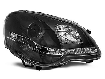 HEADLIGHTS VW POLO 9N3 04.05-09 DAYLIGHT BLACK