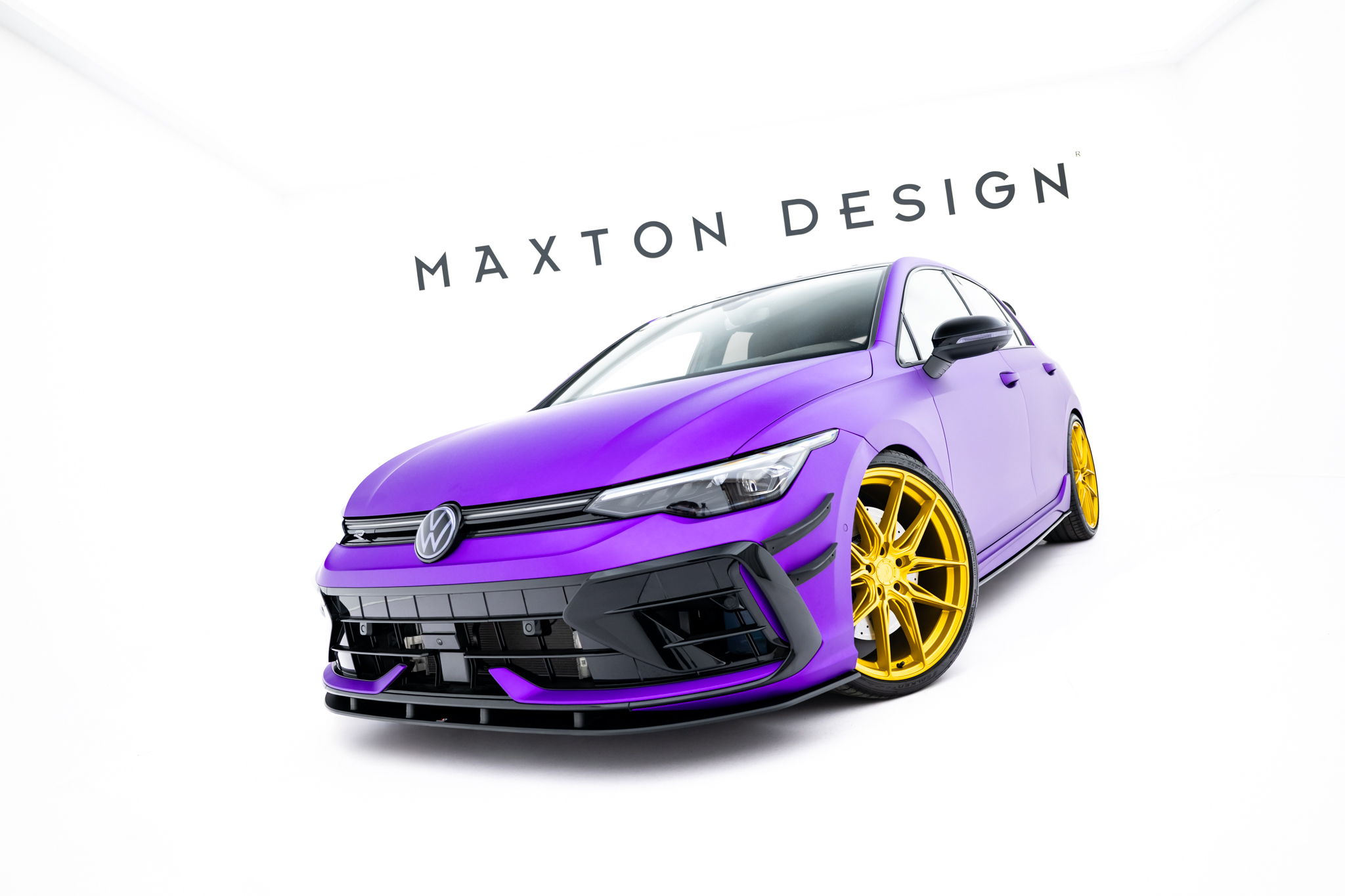 STREET PRO FRONT SPLITTER SUITABLE FOR VOLKSWAGEN GOLF R HATCHBACK MK8 FACELIFT – MAXTON DESIGN
