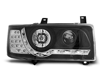 HEADLIGHTS VW T4 90-03.03 TRANSPORTER DAYLIGHT BLACK LED INDICATION