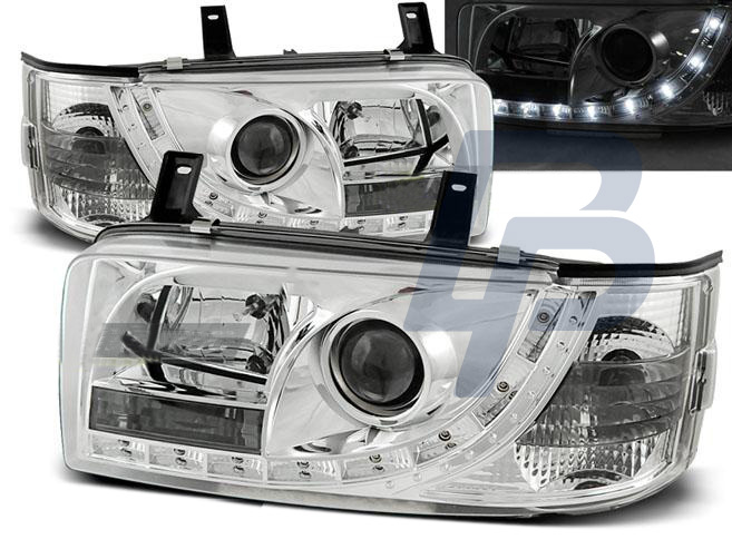 HEADLIGHTS VW T4 90-03.03 TRANSPORTER DAYLIGHT CHROME - 2
