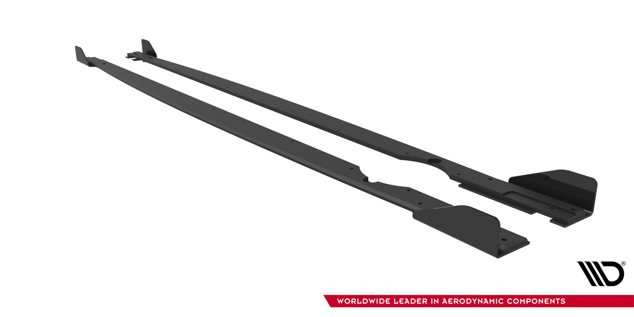 STREET PRO SIDE SKIRTS DIFFUSERS + FLAPS SUITABLE FOR VOLKSWAGEN GOLF R HATCHBACK MK8 / MK8 FACELIFT – MAXTON DESIGN - 4