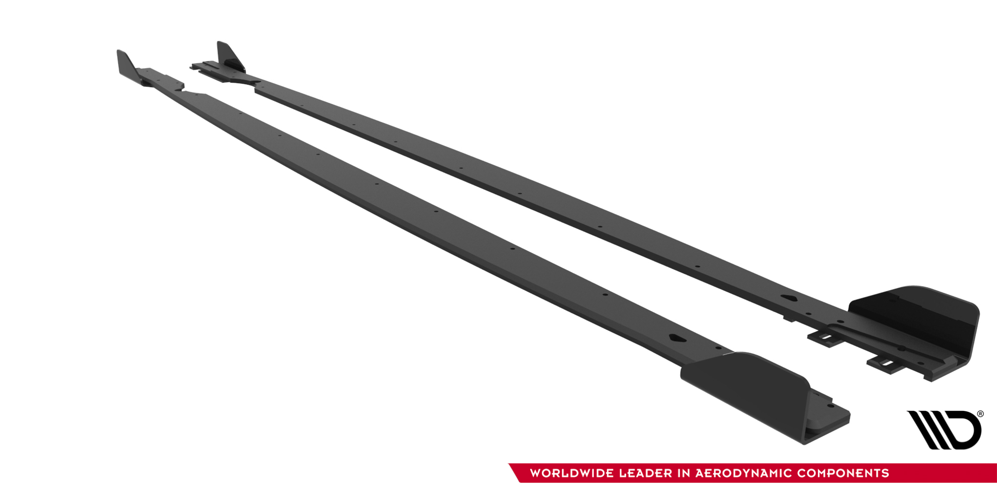 STREET PRO SIDE SKIRTS DIFFUSERS + FLAPS SUITABLE FOR VOLKSWAGEN GOLF R HATCHBACK MK8 / MK8 FACELIFT – MAXTON DESIGN - 3