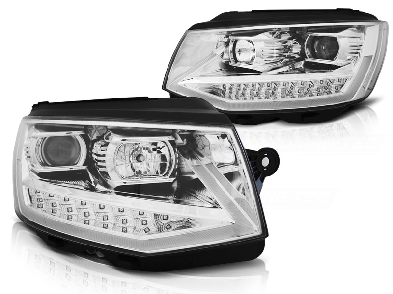 STRÅLKASTARE TUBE LIGHT DRL KROM TILL VW T6 2015-2019