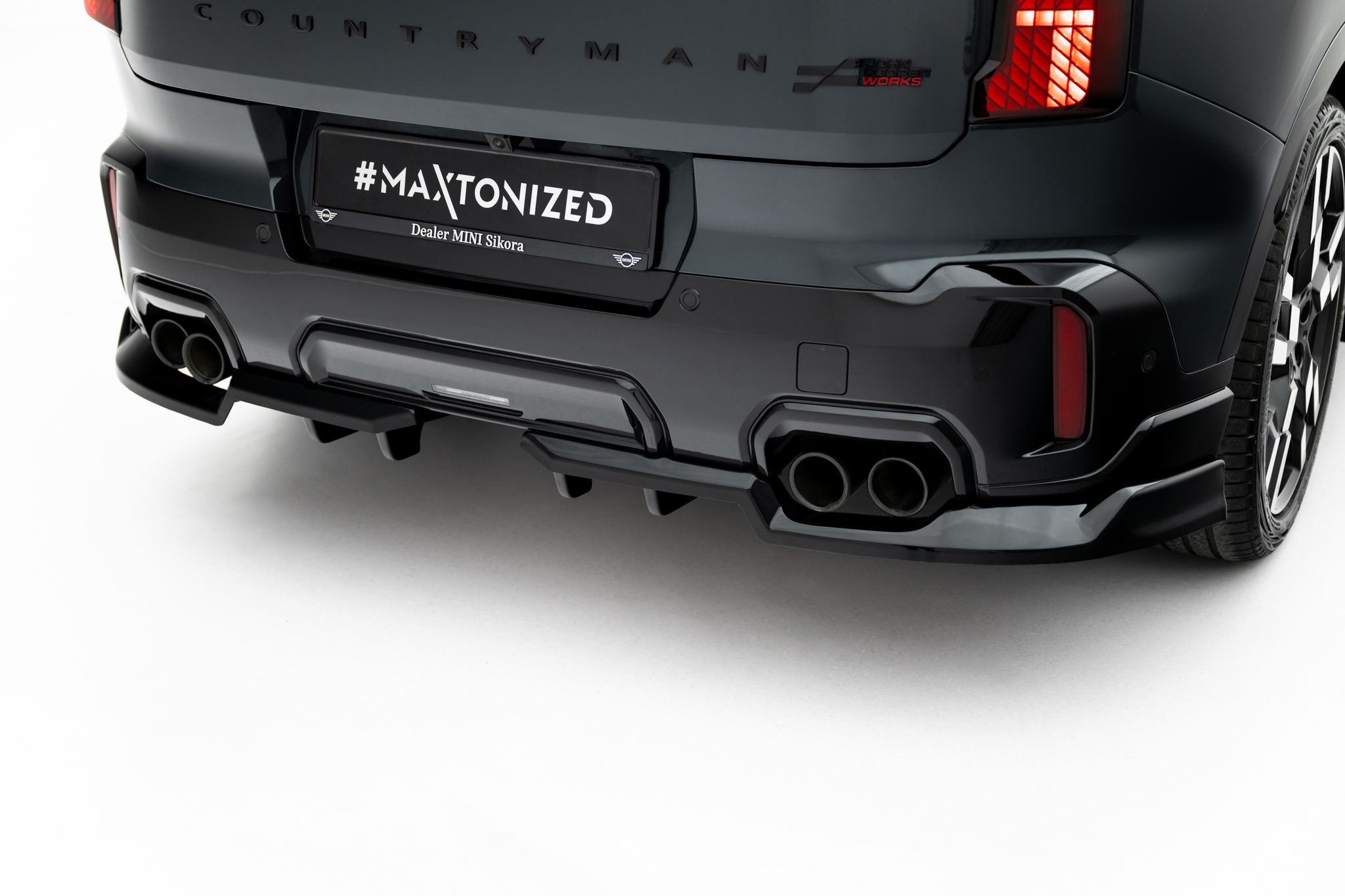 REAR SPLITTER (WITH VERTICAL BARS) SUITABLE FOR MINI COUNTRYMAN JCW U25 – MAXTON DESIGN - 7