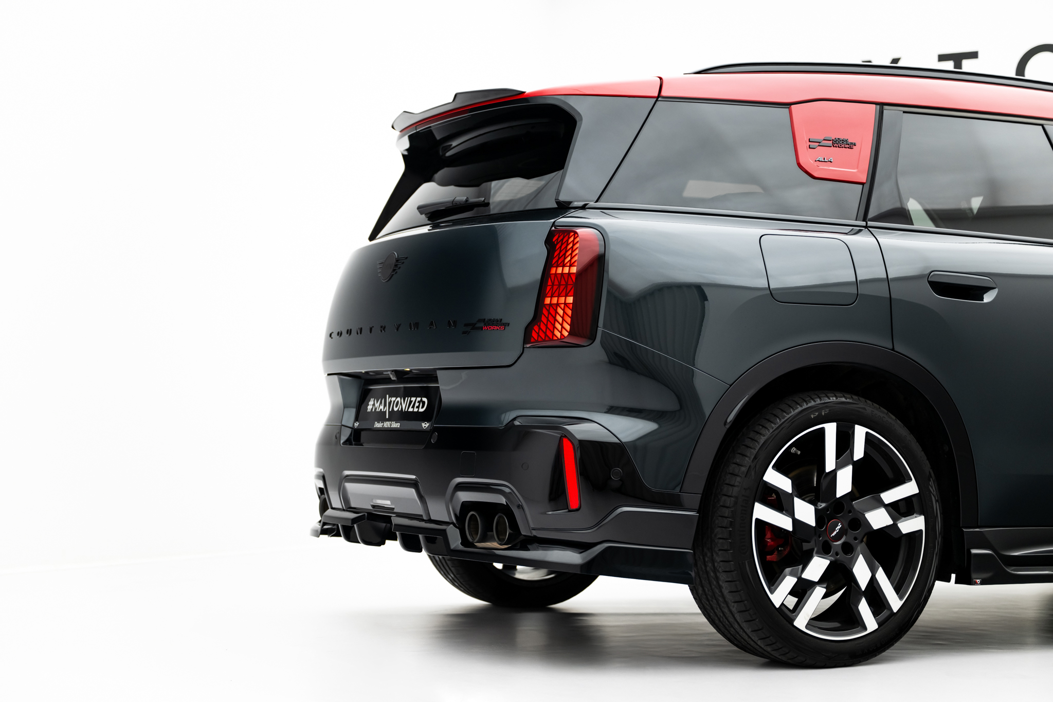 REAR SPLITTER (WITH VERTICAL BARS) SUITABLE FOR MINI COUNTRYMAN JCW U25 – MAXTON DESIGN - 5