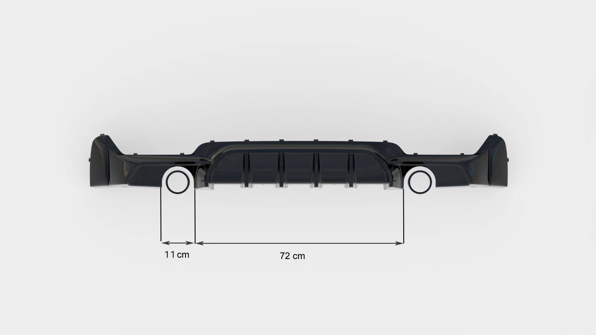 Rear Valance BMW 4 Coupe / Gran Coupe / Cabrio M-Pack F32 / F36 / F33 (Version with single exhausts on both sides) - 5