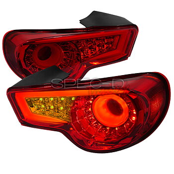 TOYOTA GT86 / SUBARU BRZ CHROME/RED LED TAILLIGHTS [SR]