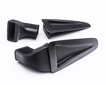 AGENCY POWER MATTE CARBON FIBER HOOD VENTS PAIRS W/AIR TUNNEL 09-16
