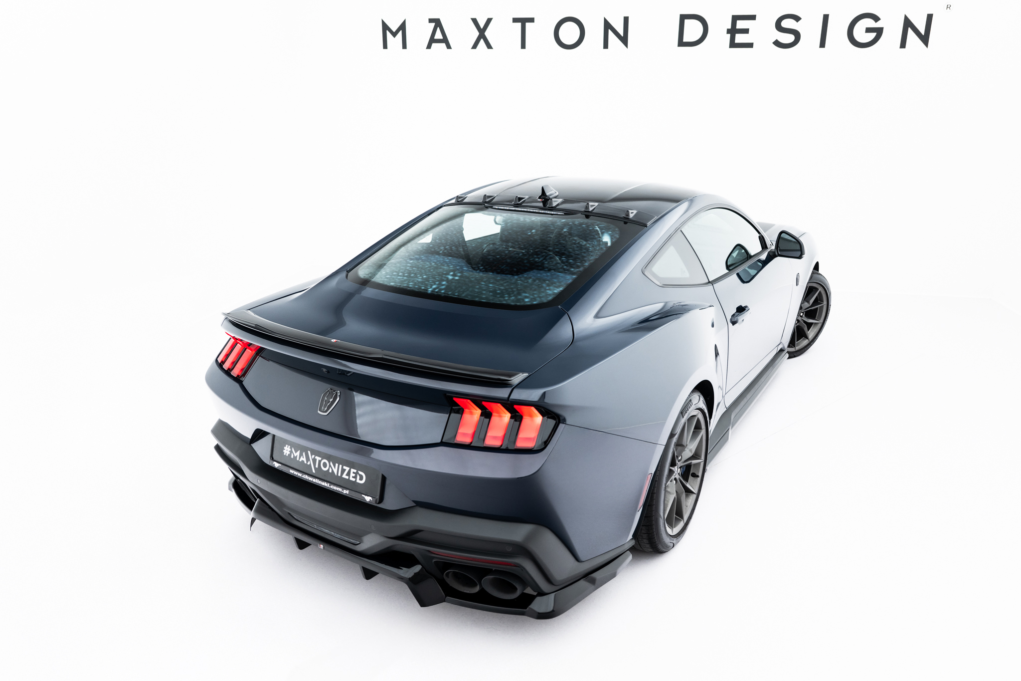 REAR SPLITTER (WITH VERTICAL BARS) SUITABLE FOR FORD MUSTANG DARK HORSE MK7 – MAXTON DESIGN - 6