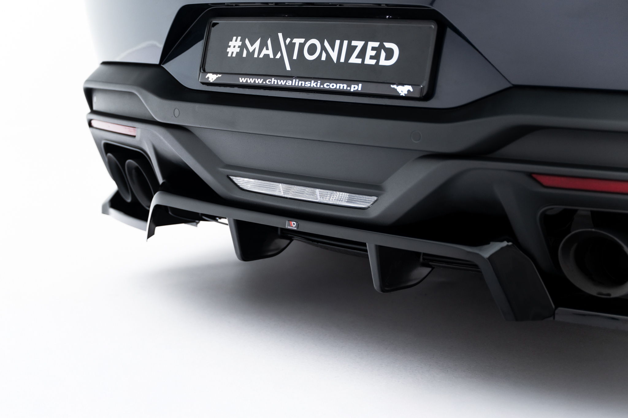 REAR SPLITTER (WITH VERTICAL BARS) SUITABLE FOR FORD MUSTANG DARK HORSE MK7 – MAXTON DESIGN - 5