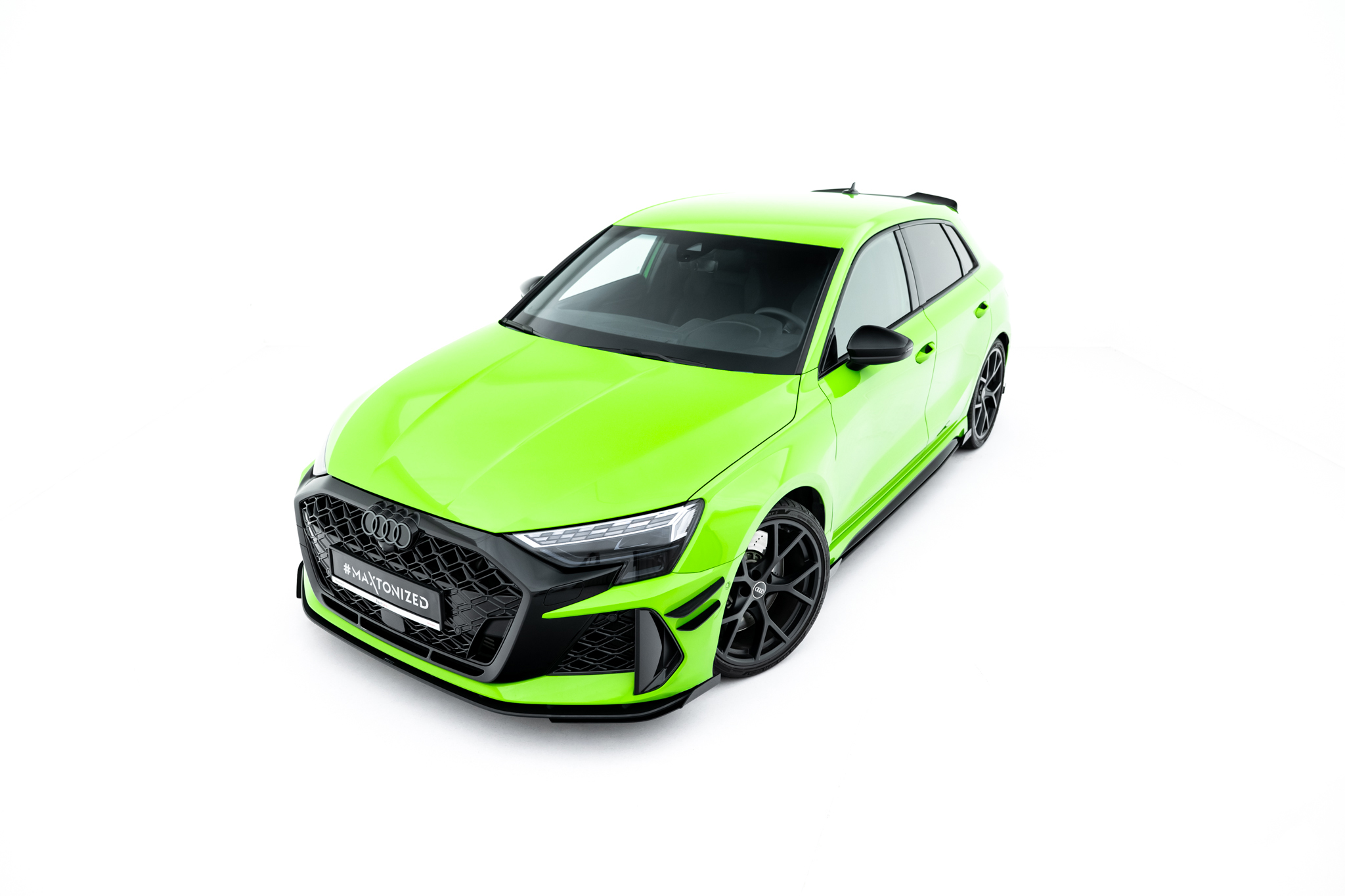 STREET PRO FRONT SPLITTER + FLAPS SUITABLE FOR AUDI RS3 SPORTBACK 8Y FACELIFT – MAXTON DESIGN - 8