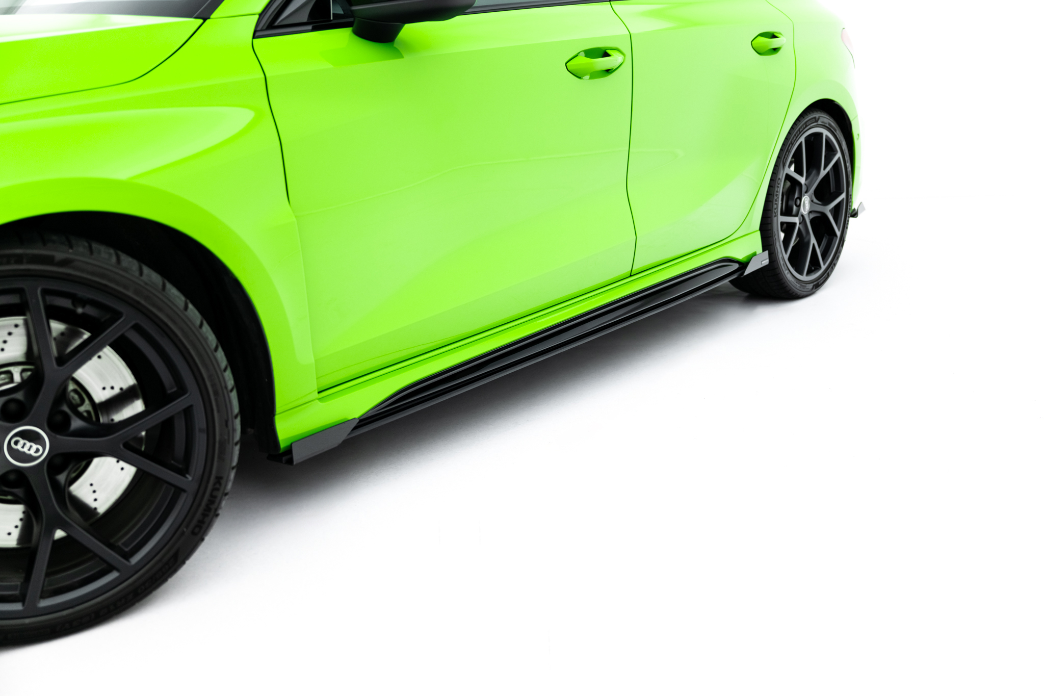STREET PRO SIDE SKIRTS DIFFUSERS + FLAPS SUITABLE FOR AUDI RS3 SPORTBACK 8Y FACELIFT – MAXTON DESIGN - 3