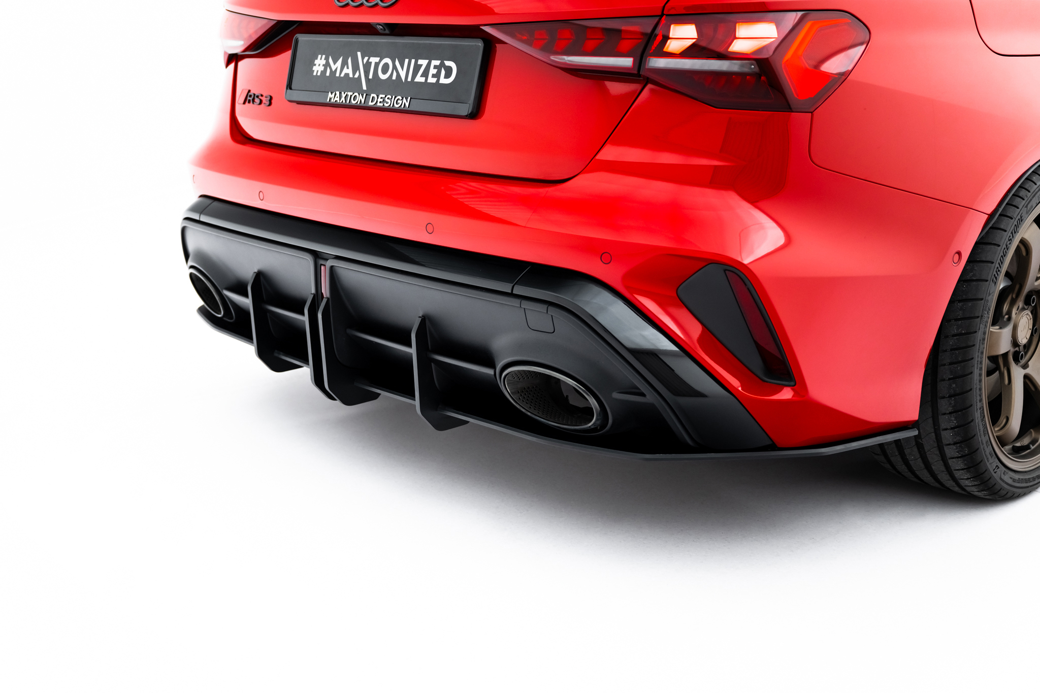 STREET PRO REAR DIFFUSER SUITABLE FOR AUDI RS3 SEDAN 8Y FACELIFT – MAXTON DESIGN - 5