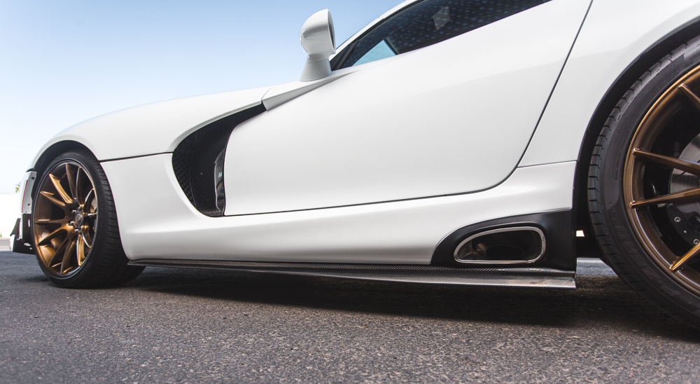 AGENCY POWER CARBON FIBER SIDE SKIRTS FT STYLE SRT VIPER 2013+