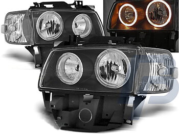 HEADLIGHTS VW T4 08.96-03.03 BUS ANGEL EYES BLACK